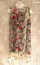 RED VALENTINO Floral & Cherry Print Dress | Pink & Green | Size 38 S Elegant