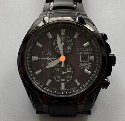 Citizen Eco-Drive WR100 Solaruhr schwarzes Zifferblatt
