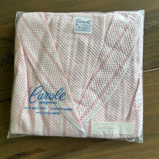 Vintage Carole Women  s 2pc Sleepwear Shortie Pajama Pink White Seersucker XL NOS