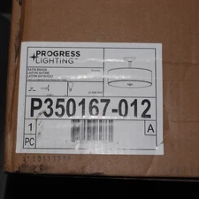 Progress Lighting 3-Light Transitional Summer Linen Glass Semi-Flush Mount Light