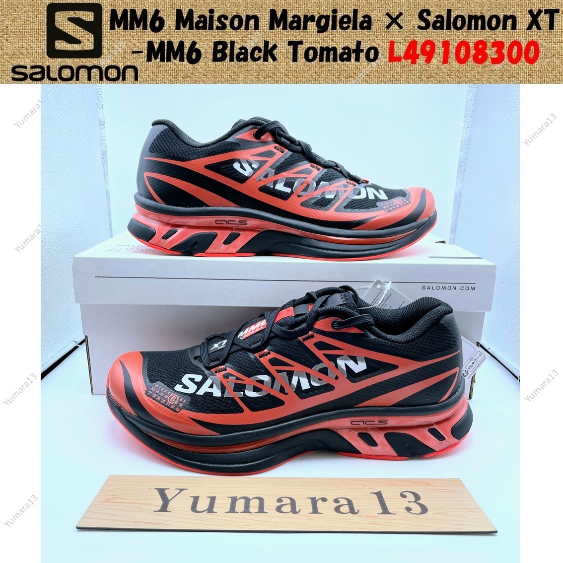 MM6 Maison Margiela × Salomon XT-MM6 Black Tomato L49108300 Men's