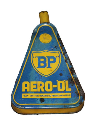BP Aero-öl Öldose /shell aeroshell oil can oil tin bidon huile mobiloil olieblik
