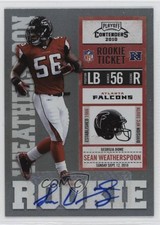 2010 Playoff Contenders Sean Weatherspoon #187 Auto 0n64