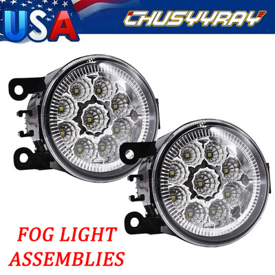 Pair white Clear Bumper Fog Light Fit Ford Transit Connect 2011 2012-17