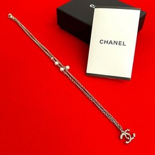 Chanel Coco Mark Necklace Women Silver One Size 622285