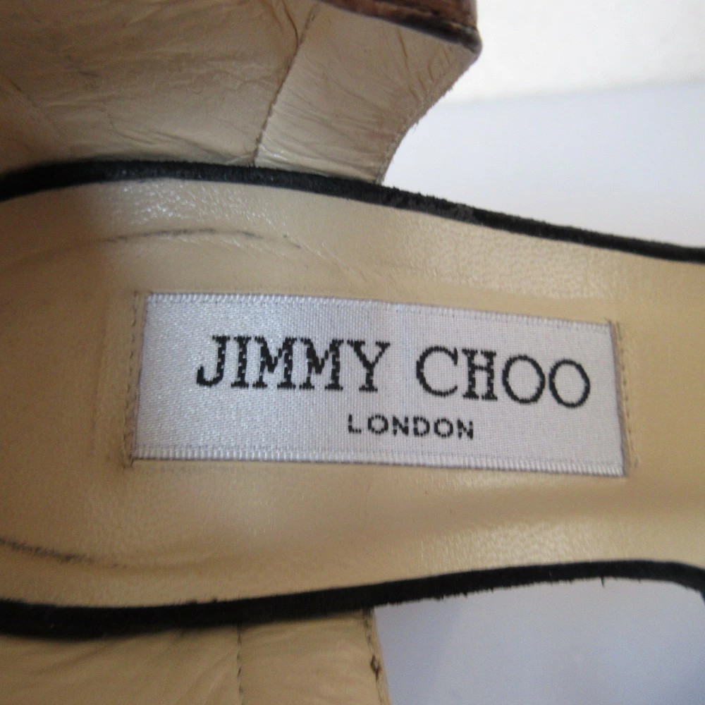 Jimmy Choo Python Pattern Heel Ankle Strap Pumps … - image 9