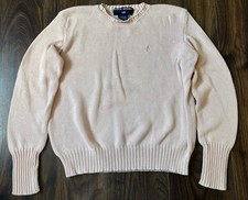 Ralph Lauren Polo Sport Pink Ladies Jumper Size Small 100 Cotton