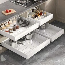 NEW Pull Out Cabinet Organizer, Expandable Sliding Drawer Organizer For Kitchen