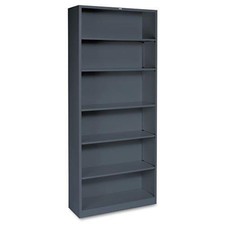 Hon Metal Bookcase - 34.5" X 12.6" X 81.1" - Steel - 6 X Shelf[ves] - Rust