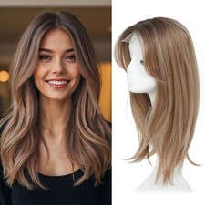 Ms Taj Hair Topper 18 Inch Women Thinning Hair Long Layered 6.5"X6.5" Synthetic
