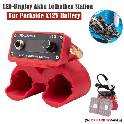 LED-Display Akku Lötkolben Station Für Parkside X12V Tragbar DIY Reparatur T12