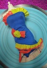 Vtg Hasbro JEM AND THE HOLOGRAMS Clothes DESIGNING WOMAN Ruffled DRESS