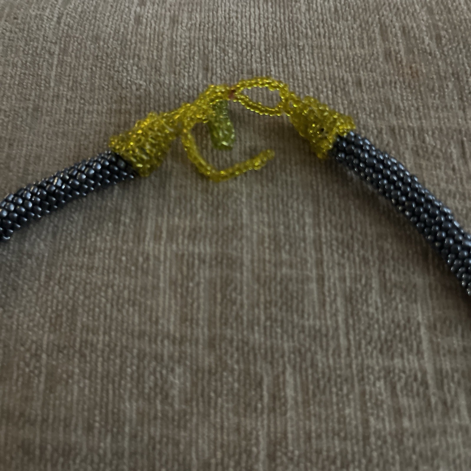 Artisan Beaded Chunky statement piece necklace 18… - image 4