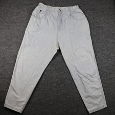 Vintage Lee Pants Womens 22W Light Wash Denim High Rise Tapered Leg Made USA 90s