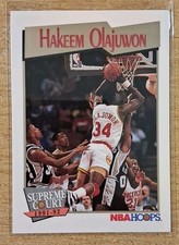 1991-92 NBA HOOPS HAKEEM OLAJUWON SUPREME COURT #467 HOUSTON ROCKETS 