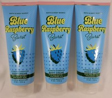 Bath Body Works BLUE RASPBERRY BURST Ultra Shea Hydration Body Cream 8 oz x3