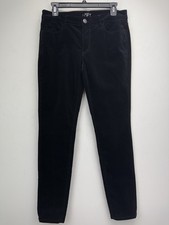 Ann Taylor Loft size 6 Black Corduroy Mid Rise Modern Skinny Pants