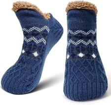 Fuzzy Slipper Socks for Men Women Winter Warm Fluffy Cozy Thick Fleece Lined Com