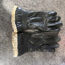 Black women's leather gloves,