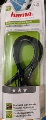 Hama HQ Audio-Lichtleiter-Kabel Toslink/Toslink M/M Schwarz 0,75m Vergoldet 