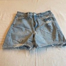 Old Navy Cut-Off Shorts 6 High-Rise OG Straight Distressed Frayed Hem Stretch