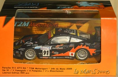 1/43 MINICHAMPS PORSCHE 911 GT3 RS 24 HEURES LE MANS 2005/no ixo trofeu SPARK - Photo 1/3