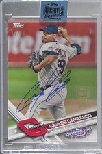 2018 49/99 Carlos Carrasco (2017 Topps Opening Day) #17TOD-158 Buyback Auto kx2