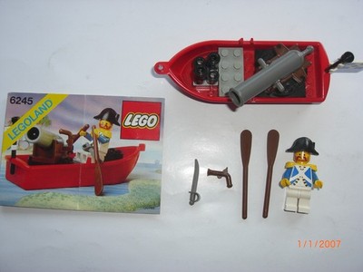 Lego 6245 Piraten Blauröcke Imperial Soldiers Harbor Sentry Kanonenboot, 100% ko