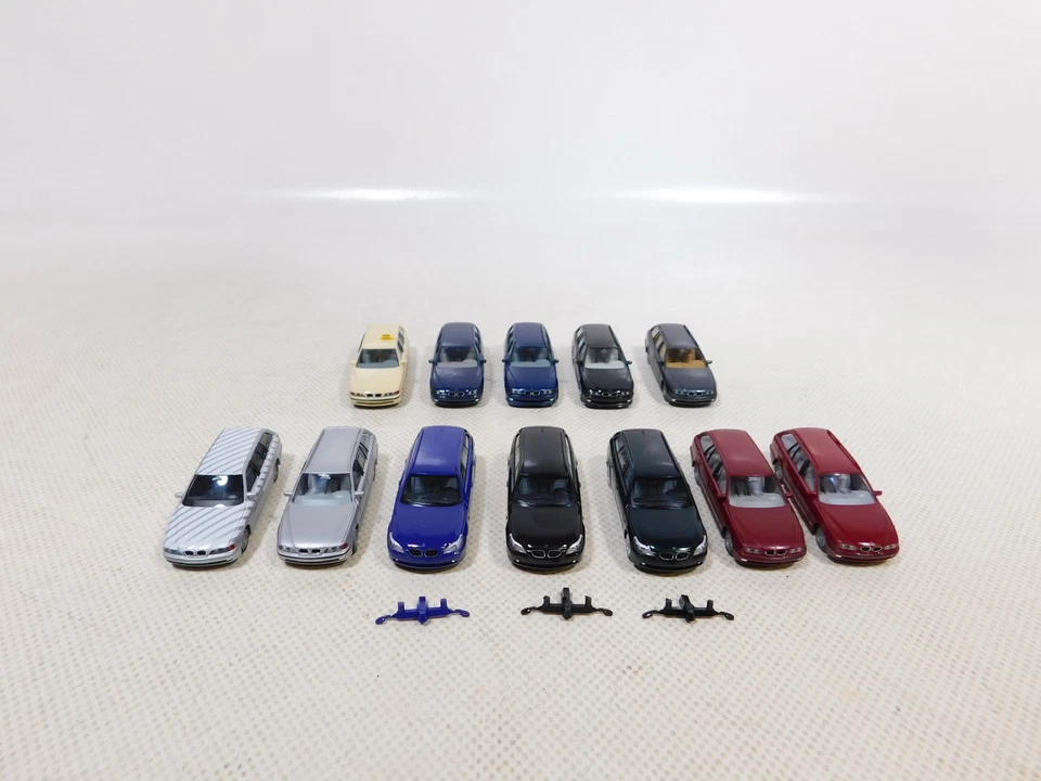 Herpa 1:87 H0 12X Modello Auto BMW Serie 5 Touring Taxi Ecc Sg/Mint #EI86-0,5 - Immagine 4 di 4