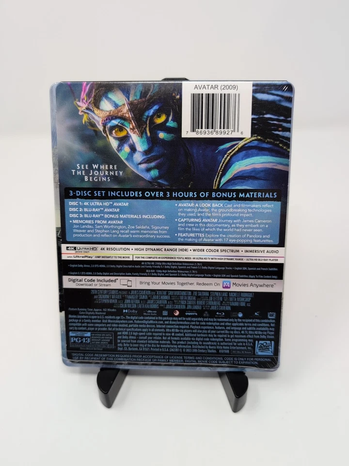 AVATAR 4K Uhd STEELBOOK BLURAY Best Buy Exclusive - Image 2 of 4
