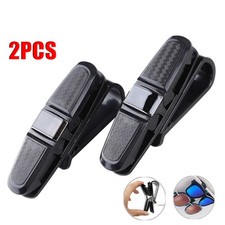 2PCS UNIVERSAL SUN VISOR GLASSES HOLDER SUNGLASSES CARDS CLIPS FOR CARS PICKUP