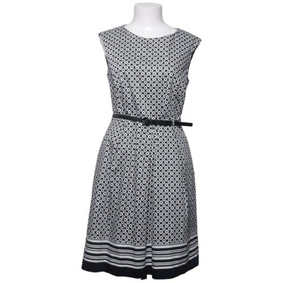 ESPRIT, Kleid, Größe: 38, Schwarz/Weiß, Baumwolle/Elasthan/Polyester, Print #5bV