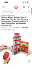 Melissa  Doug Scan It Shop Mart Play Set Electronic Scanner  Wooden Play Food