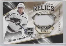 2019-20 Upper Deck Black Diamond Debut Relics Premium 6/49 Carl Grundstrom 08v9