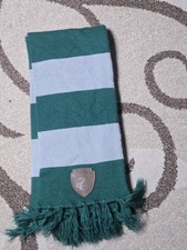 Harry Potter Slytherin Winter Scarf Green Gray Striped With Fringe