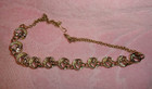 Vintage Golden Choker Necklace w/ Aurora Borealis Rhinestones & Faux Pearls Coro — photo 2
