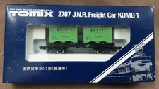 Tomix Tomy N Scale Japanese Flat Car w/Containers Green  #2707