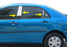 Fit2003-2005 Toyota Corolla Chrome 6pc Pillar Post Stainless Trim Door Cover Fit2003-2005 Toyota Corolla Chrome 6pc Pillar Post Stainless Trim Door Cover