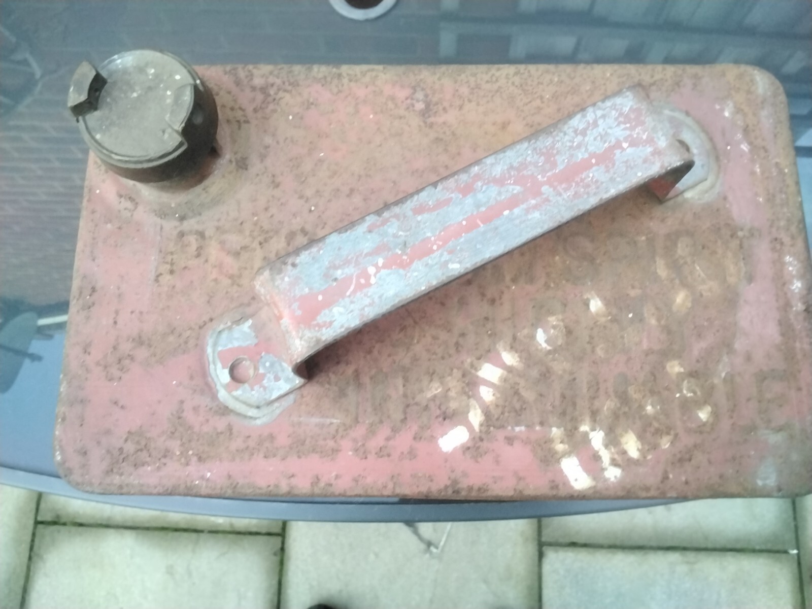 VINTAGE PETROL CAN WITH ORIGINAL BRASS CAP eBay