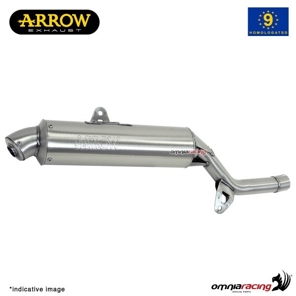 Terminale scarico Arrow Enduro omologato per Honda NX650 Dominator 1987-1993