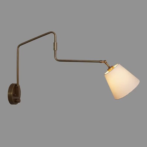 Applique articolata stile Stilnovo luce singola paralume metà secolo - Foto 2 di 7