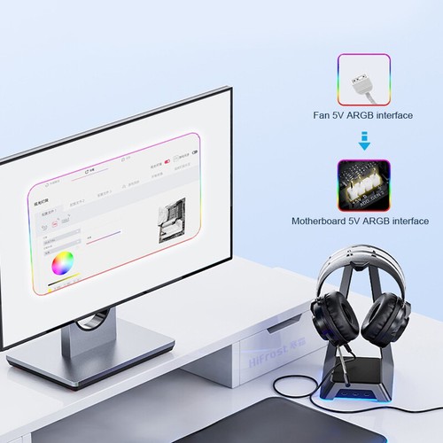 Computer Case Fan Ventoinha ARGB 4pin PWM CPU Cooling Fan 3pin 5v PC Gamer Case