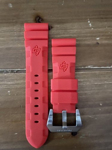 Panerai Submersible 24mm Red Accordion Rubber Strap Tubes