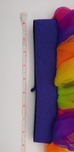 Rainbow Tulle TuTu Girl's Small Elastic Waist Yellow Pink Orange Purple Green - Picture 5 of 10