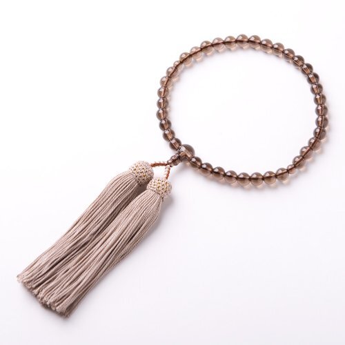 Prayer beads for women, Kyoto prayer beads, brown crystal, 7mm, co-made - Picture 4 of 9