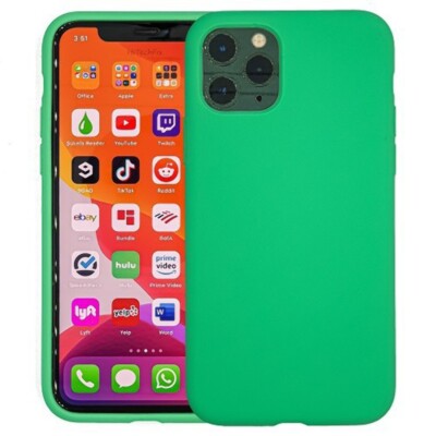 for iPhone 11 Pro 5.8'' Liquid Silicone Gel Rubber Shockproof Case PASTEL GREEN