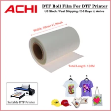 30cm*100M DTF Roll Transfer Film PreTreat Heat Transfer Paper For A3 DTF Printer