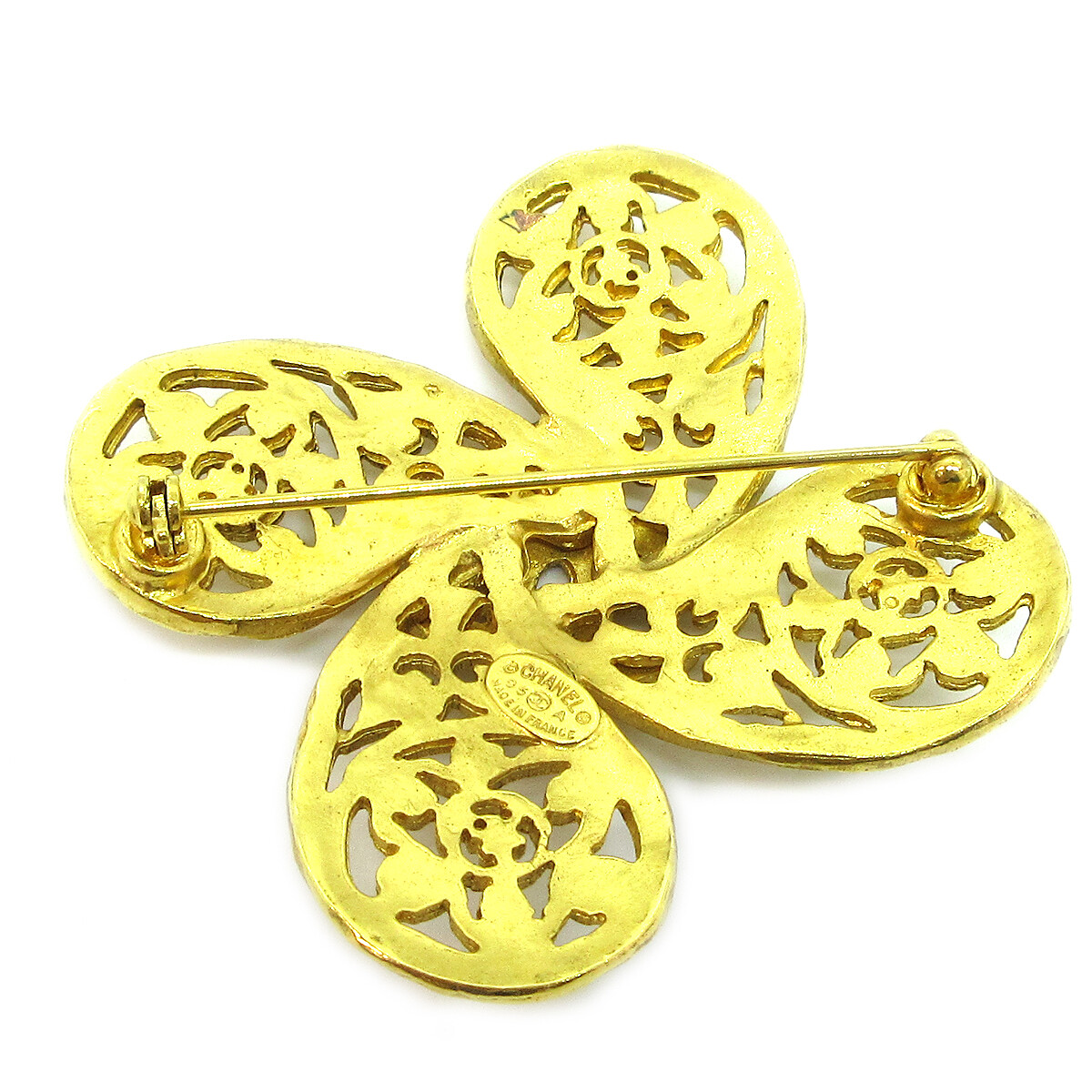 CHANEL ゴールド ピン Chanel Brooch Pin Gold 95A 38918 | eBay