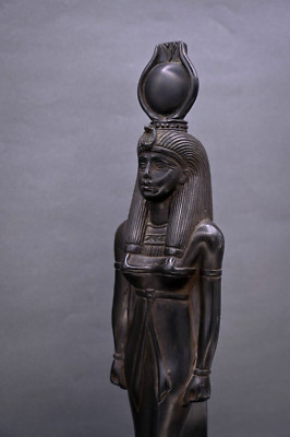Rare ancient Egyptian 12in statue of goddess of love Isis, stone, made in Egypt