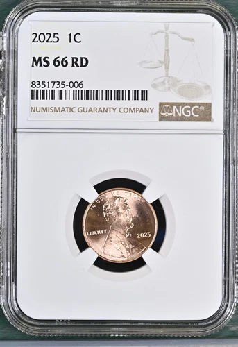 2025 LINCOLN UNION SHIELD CENT PENNY NGC MS66RD BU UNC DETAILED COIN #F